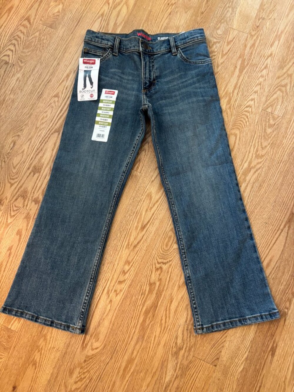 Wrangler Boys Five Star Bootcut Jeans Size 10 Husky New with tags Denium
